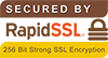 Secured By Rapid SSL - 256 Bit Strong SSL Encryption